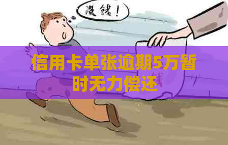 信用卡单张逾期5万暂时无力偿还