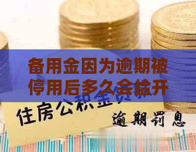 备用金因为逾期被停用后多久会给开放