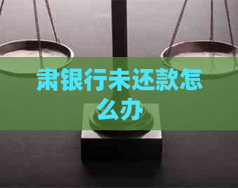 肃银行未还款怎么办