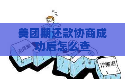 美团期还款协商成功后怎么查