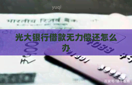 光大银行借款无力偿还怎么办