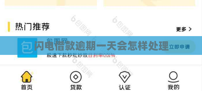 闪电借款逾期一天会怎样处理