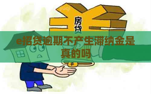 e招贷逾期不产生滞纳金是真的吗