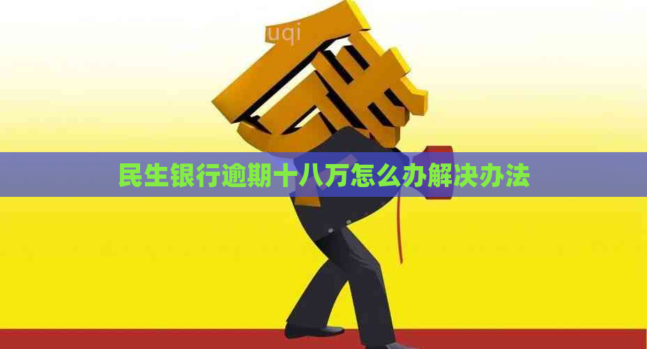 民生银行逾期十八万怎么办解决办法