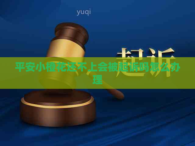 平安小橙花还不上会被起诉吗怎么办理