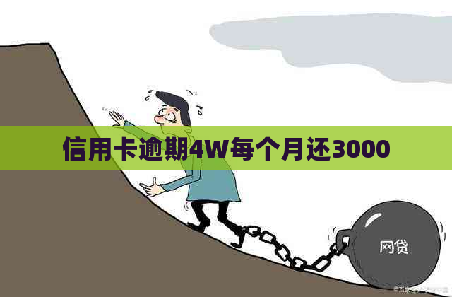 信用卡逾期4W每个月还3000