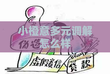 小橙意多元调解怎么样