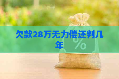 欠款28万无力偿还判几年