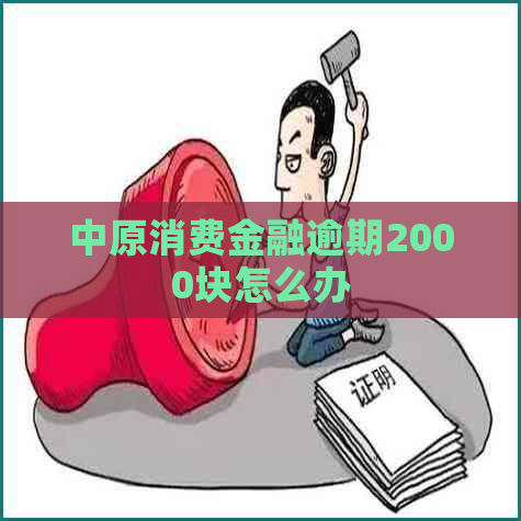 中原消费金融逾期2000块怎么办