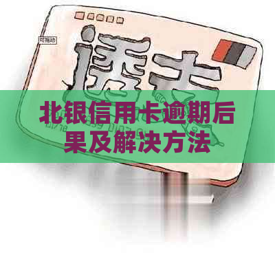 北银信用卡逾期后果及解决方法