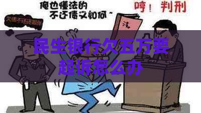 民生银行欠五万要起诉怎么办