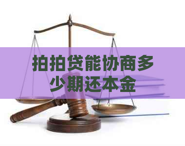 能协商多少期还本金