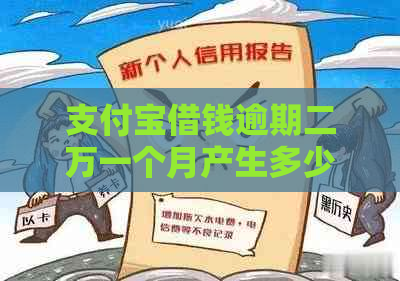 支付宝借钱逾期二万一个月产生多少利息