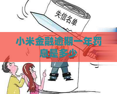 小米金融逾期一年罚息是多少