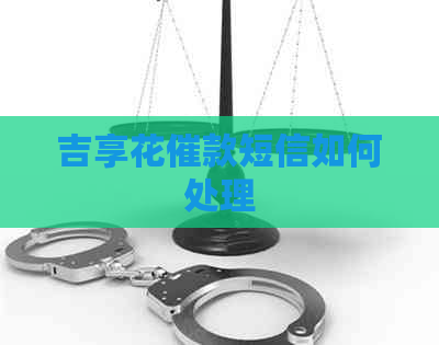 吉享花催款短信如何处理