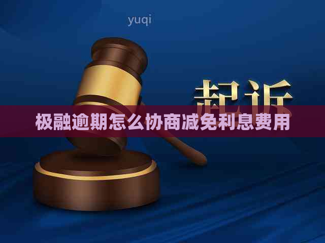 极融逾期怎么协商减免利息费用