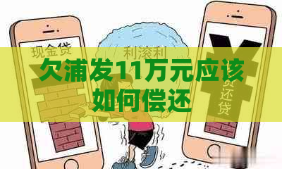 欠浦发11万元应该如何偿还