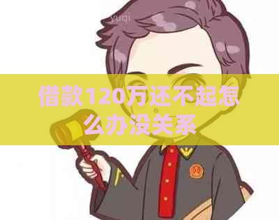 借款120万还不起怎么办没关系