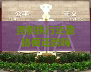 强制执行还能协商还款吗