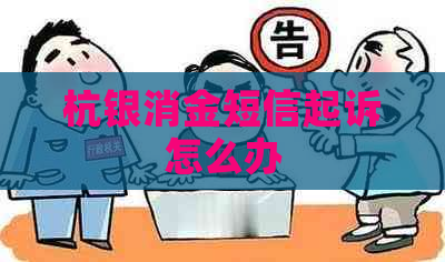 杭银消金短信起诉怎么办