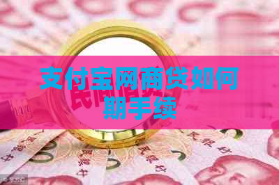支付宝网商贷如何期手续