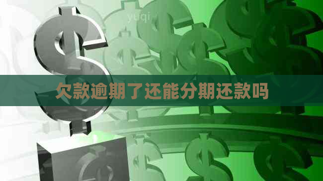 欠款逾期了还能分期还款吗