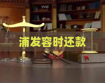 浦发容时还款