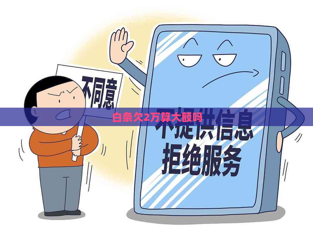 白条欠2万算大额吗