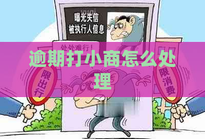 逾期打小商怎么处理