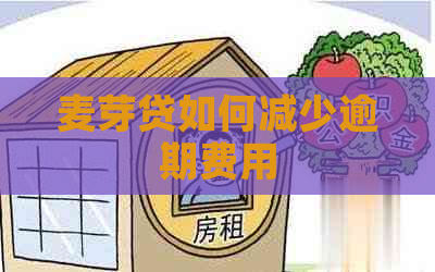 麦芽贷如何减少逾期费用