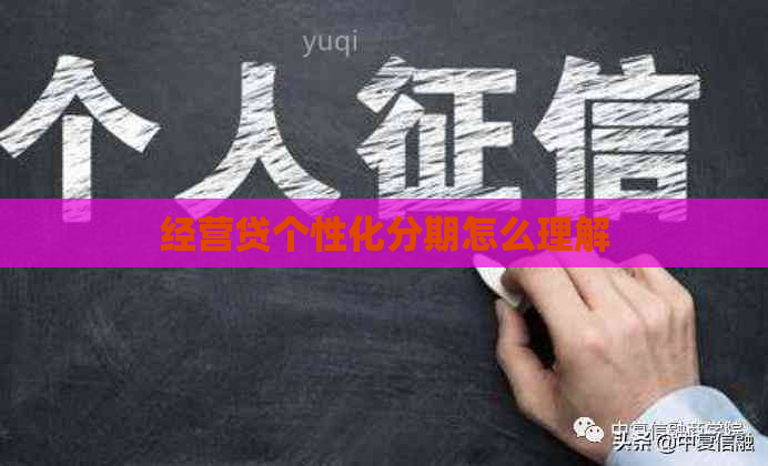 经营贷个性化分期怎么理解