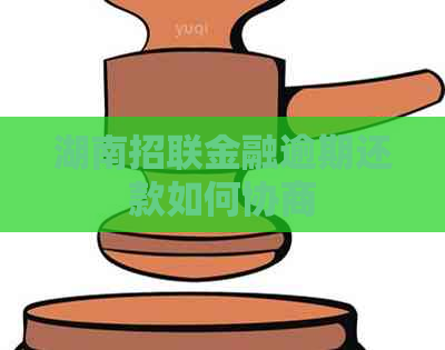湖南招联金融逾期还款如何协商