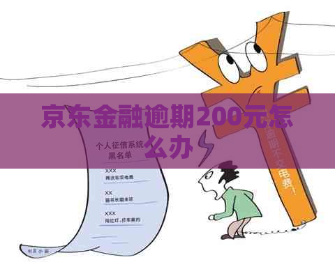 京东金融逾期200元怎么办