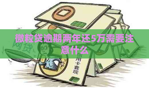 微粒贷逾期两年还5万需要注意什么