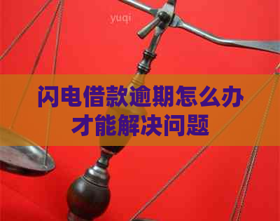 闪电借款逾期怎么办才能解决问题