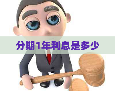 分期1年利息是多少