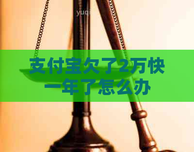 支付宝欠了2万快一年了怎么办