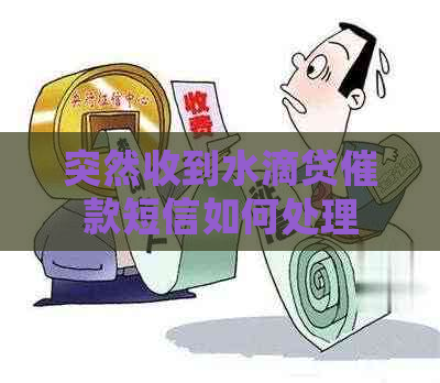 突然收到水滴贷催款短信如何处理