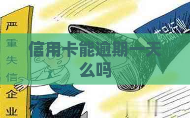 信用卡能逾期一天么吗