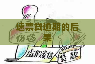 速票贷逾期的后果