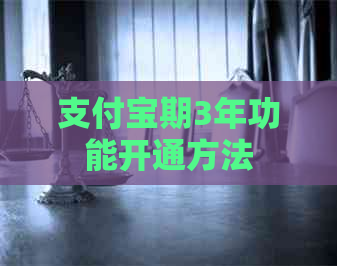 支付宝期3年功能开通方法