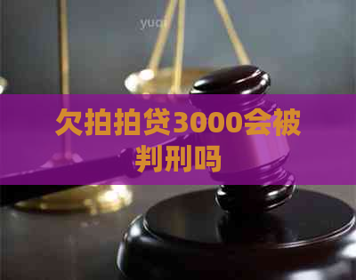 欠3000会被判刑吗
