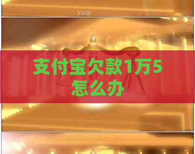 支付宝欠款1万5怎么办