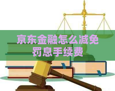 京东金融怎么减免罚息手续费