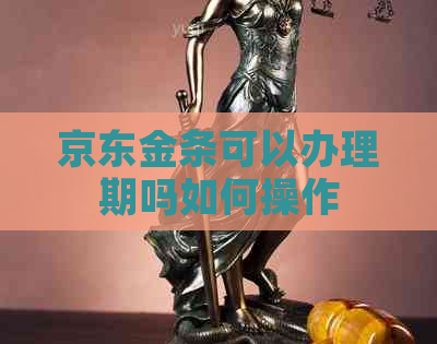 京东金条可以办理期吗如何操作