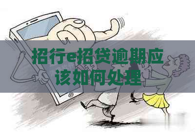 招行e招贷逾期应该如何处理