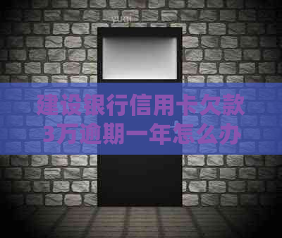 建设银行信用卡欠款3万逾期一年怎么办