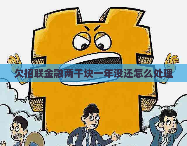 欠招联金融两千块一年没还怎么处理