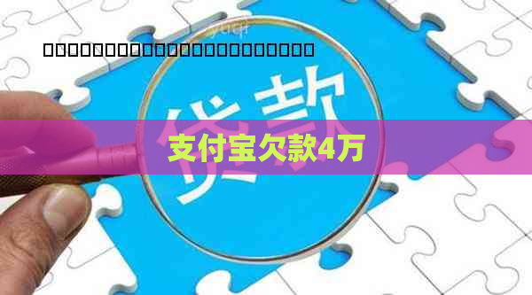 支付宝欠款4万
