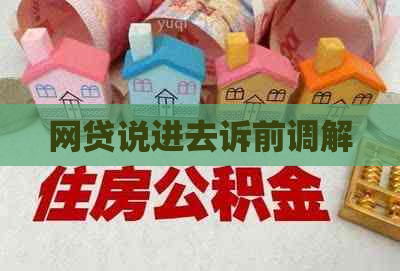 网贷说进去诉前调解